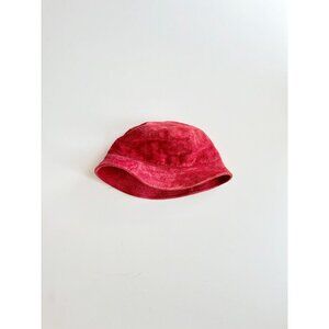DANIER Red Suede Leather Bucket Hat, Size M